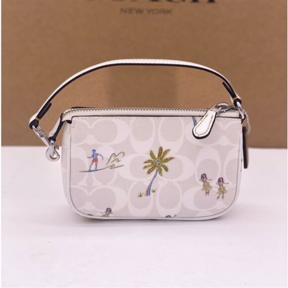 COACH Wristlet Wallet Nolita 15 InSignature Canvas with Hula Print